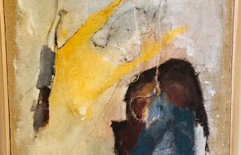 Pintura al temple de Carlos Rolandi que integra la exposición "Desasosiego"