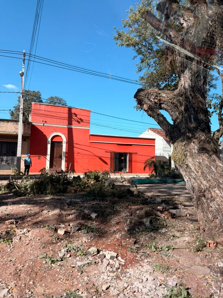 Sector del "Paseo de los Ilustres" que fue demolido.