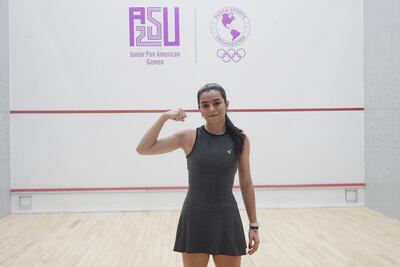 La paraguaya Fiorella Goritzia Gatti Schmidt (6/11/2007) aseguró la presea al avanzar a las semifinales en el squash.