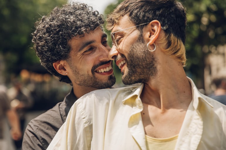 Concepto de pareja LGBT.