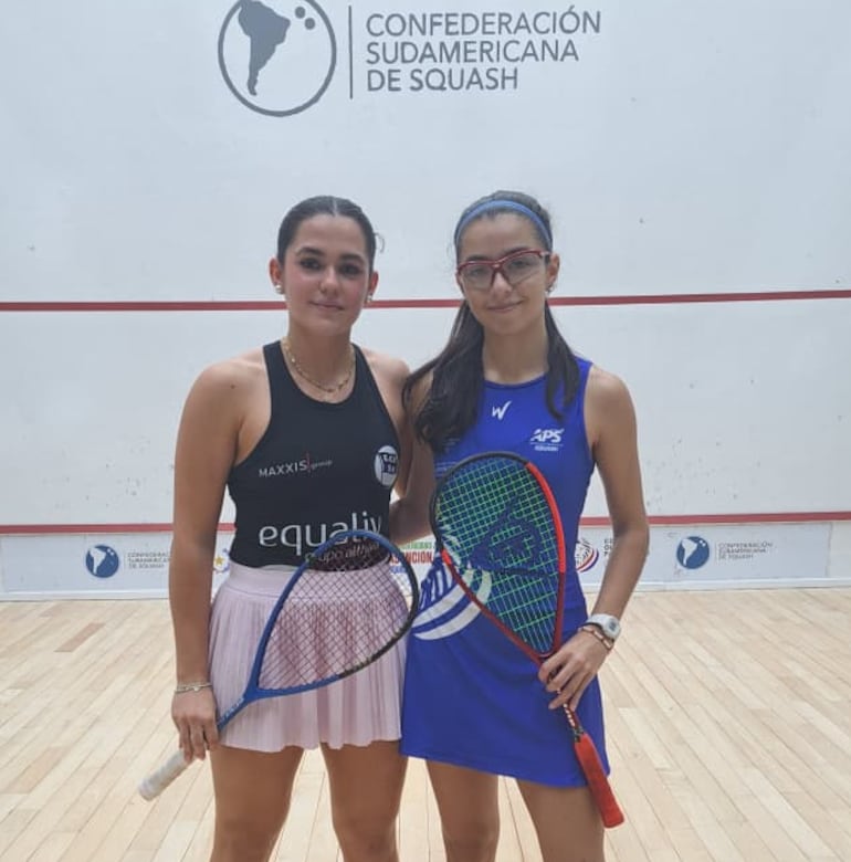 Las finalistas de U19, la brasileña Laura Silva y nuestra compatriota, Fio Gatti.