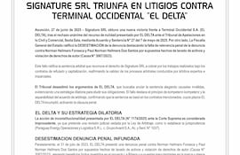 Signature triunfa en litigios contra "El Delta".