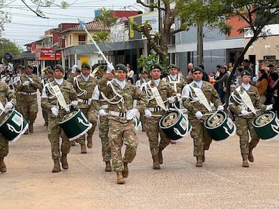 Alberdi celebra su 96 aniversario de fundación. En la foto integrantes de la banda de músicos del Regimiento de Infantería Monte 29 de Formosa Argentina.