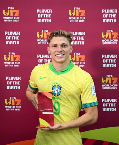 El atacante Wendeson Wanderley Santos de Melo (17 años), más conocido como Dell, fue la gran figura de Brasil con su doblete que sirvieron para conseguir el pase a las semifinales del Mundial Sub 17 de Qatar.