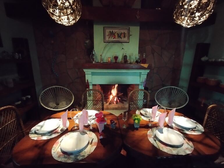 Interior de una de las cabañas de Alte Lieve.