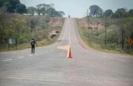 Ruta PY08: el cuerpo fue encontrado al costado de la arteria en la colonia Puente Aquidabán.