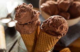 Helado de chocolate.