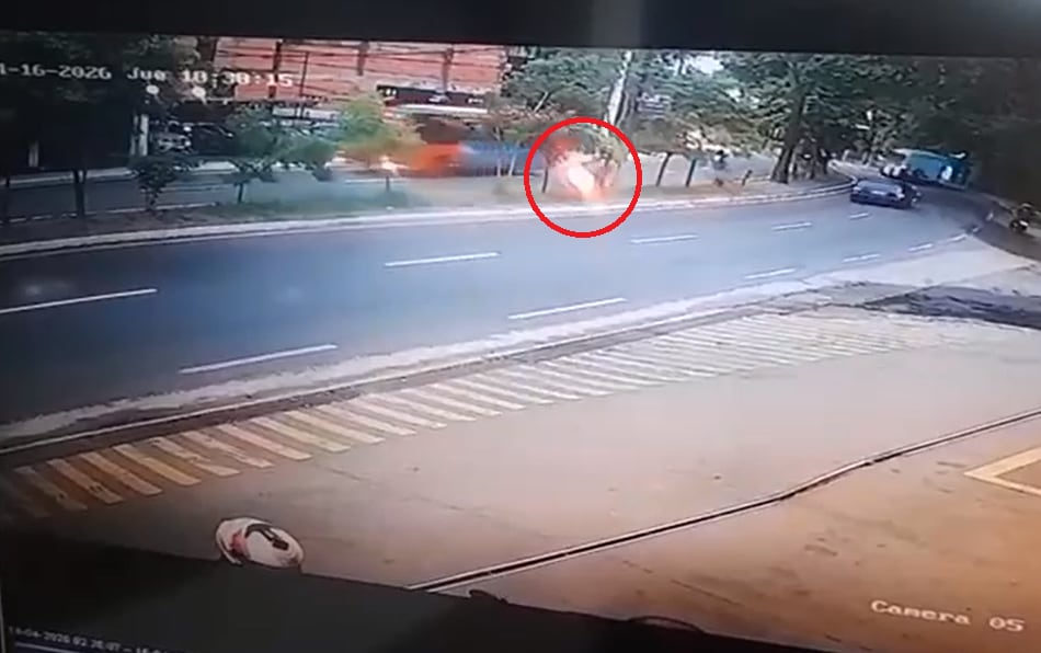 Video: un policía fallece y otro queda gravemente herido en accidente en Asunción