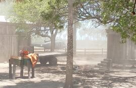 Incendio forestal en Bahía Negra.