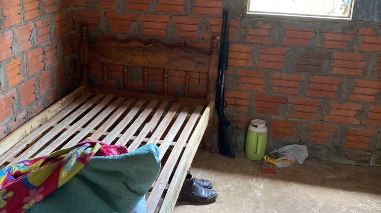 Vivenda donde vivía el presunto sicario detenido hoy en Concepción.