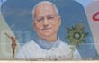 Fotografía del 14 de octubre de 2026 que muestra un mural dedicado al papa León XIV en la Avenida del Deporte de Chiclayo (Perú).