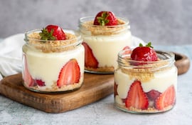 Postre Magnolia de frutilla.