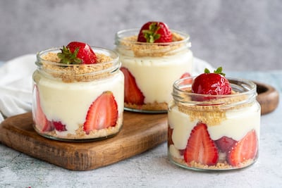 Postre Magnolia de frutilla.