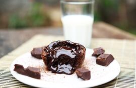 Volcán de chocolate.