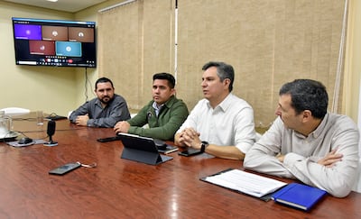 De Izquierda a derecha, ingenieros Ever Aquino, Juan José Pérez, Manuel Mettel y Ubado Fernéndez.