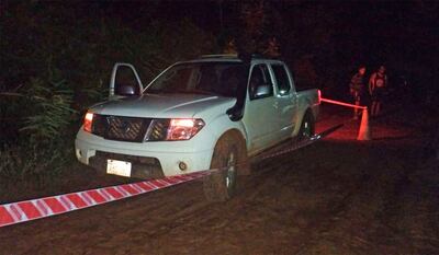 La camioneta de Hugo Nelson Aguayo Núñez, con él adentro, fue acribillada en San Juan Nepomuceno.