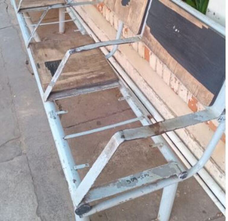 "Esqueleto" de un asiento en la Clínica Nanawa del IPS.