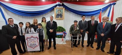 Conmemoración realizada esta mañana en Honor al Héroe de Guerra del Chaco, Don Virgilio Dávalos.
