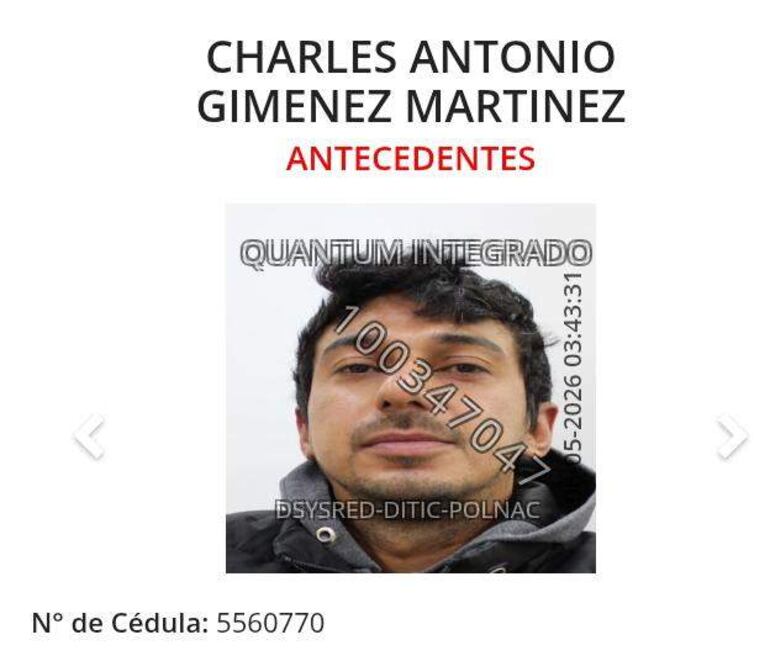 Charles Antonio Giménez Martínez, abatido en Brasil.