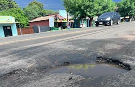 Estado de la ruta PY08 en la zona de Guajaybí.