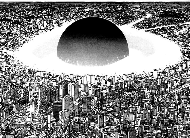 La explosión que destruye Tokio en 1982 en el universo de "Akira".