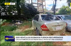 Video: Dos vehículos robados fueron recuperados