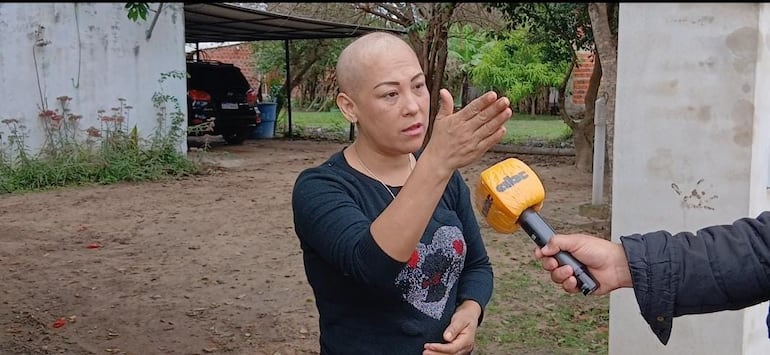 Luciana González, paciente oncológica y afectada por las obras en el barrio Policial.