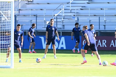 La selección se movilizó nuevamente esta tarde en San José luego de la derrota en el debut mundialista frente a Estados Unidos.