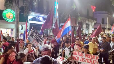 Simpatizantes del Partido Paraguay Pyahurã se movilizaron en repudio a la corrupción.