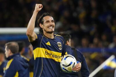 Edinson Cavani (38 años), delantero uruguayo de Boca Juniors.