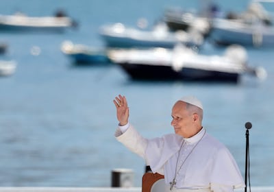 El papa León XIV inicia su visita oficial a Gran Canarias, con una misa en el puerto de Arguineguin.