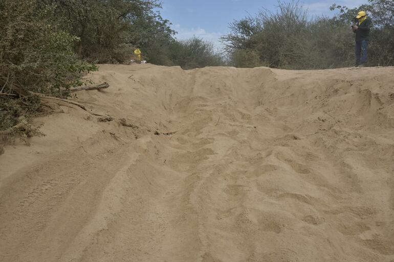 Así luce una subida en el tramo de la Picada Histórica del Rally del Chaco.