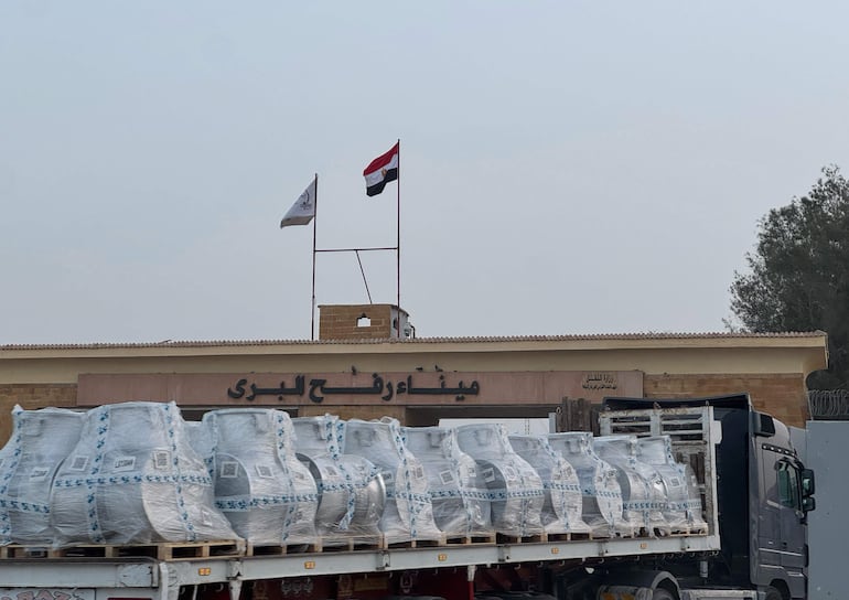 El paso de Rafah, entre Egipto y Gaza, territorios palestinos, controlado por Israel. 