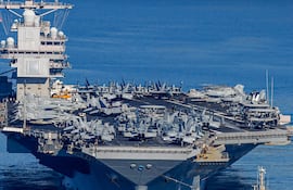 El portaaciones USS Gerald R. Ford. llega a Medio Oriente.