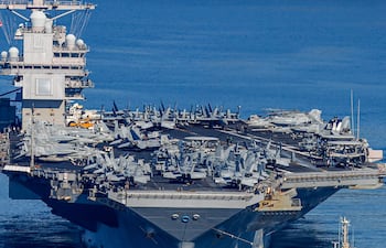 El portaaciones USS Gerald R. Ford. llega a Medio Oriente.