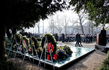 Recordación del Día del Holocausto en Amsterdam.