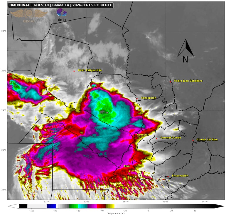 Fuertes lluvias ingresaron al territorio chaqueño este domingo.