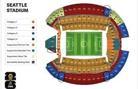Ilustración publicada por The Athletic, del Mapa de venta de las entradas para el Mundial 2026.