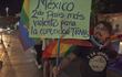 Integrantes de la comunidad LGBTI en el marco del Día Internacional contra la Homofobia, Transfobia y Bifobia, en Oaxaca (México).