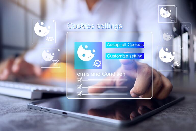 Concepto de cookies en el navegador.