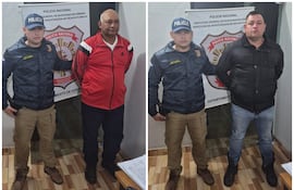 José Cuevas Yegros y Ramón Leonardo Bogado Agüero, detenidos en Emboscada por el asalto en Santa Rita.