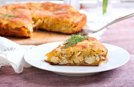 Tarta de pollo.