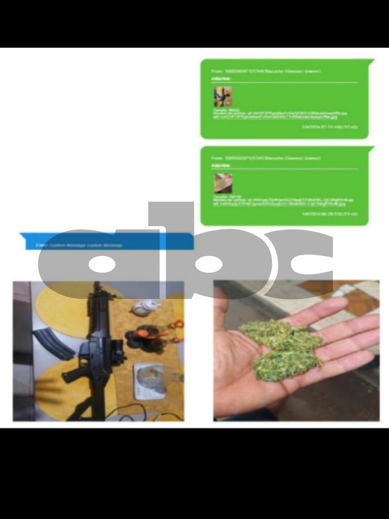 Conversaciones entre Jorge Rodríguez y personas interesantes en la compra ilegal de armas de fuego, extraídas bajo autorización judicial de su celular.