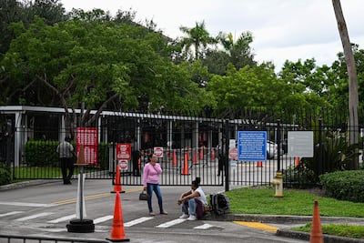 Instalaciones del centro de detención del ICE en Miramar.