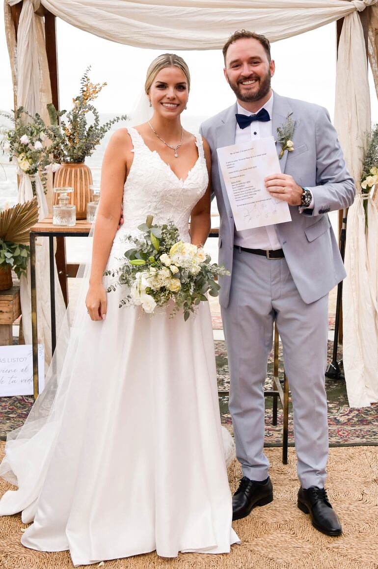 Contrajeron matrimonio Camila Acedo y José Soler.