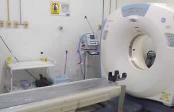 Imagen captada esta mañana del tomógafo del Ineram, que está con un desperfecto desde ayer.