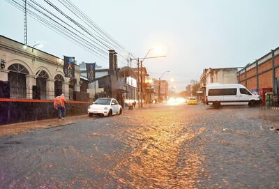 Intensa lluvia en Asunción. (Archivo).