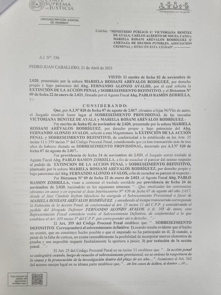 Mariela Rosani Arévalos Rodríguez