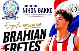 Brahian Fretes (alumno del Nihon Gakko) subió al podio al establecer 13″71 en los 110 metros con vallas