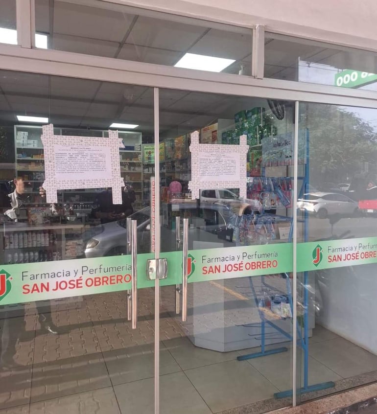 La Dinavisa procedió al cierre preventivo de farmacias en Pedro Juan Caballero.